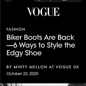 NWT Italian Black Moto Boots size 9, never worn